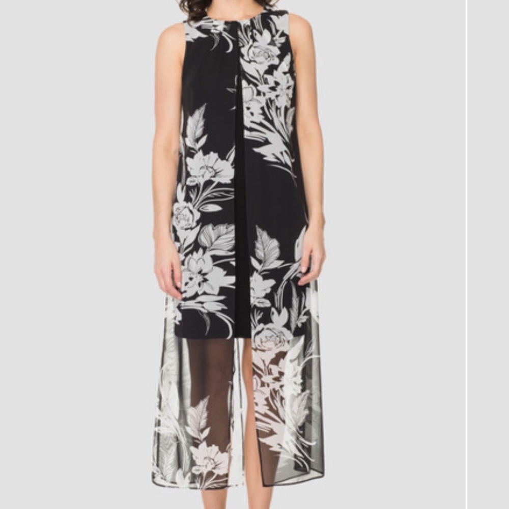 Joseph Ribkoff T Black Multi Floral Printed Dress 221068 178 main image 1